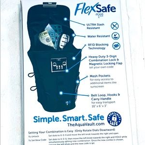 FlexSafe by AquaVault (on Shark Tank): Anti-Theft Portable Vault and Travel Safe